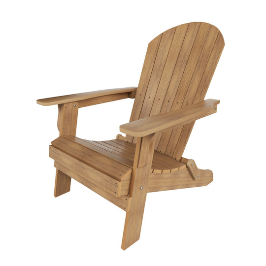 Tuscany HIPS 3-Piece Outdoor Folding Adirondack Chair With Side Table Set