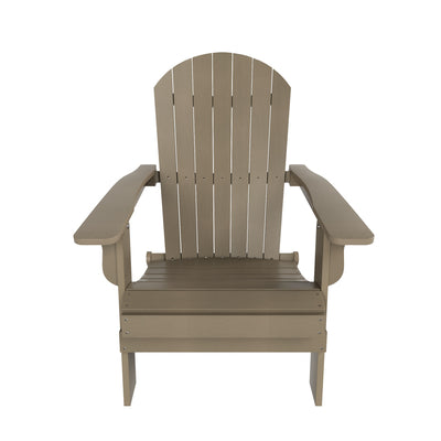 Tuscany HIPS 12-Piece Outdoor Folding Adirondack Chair With Side Table and Folding Ottoman Set