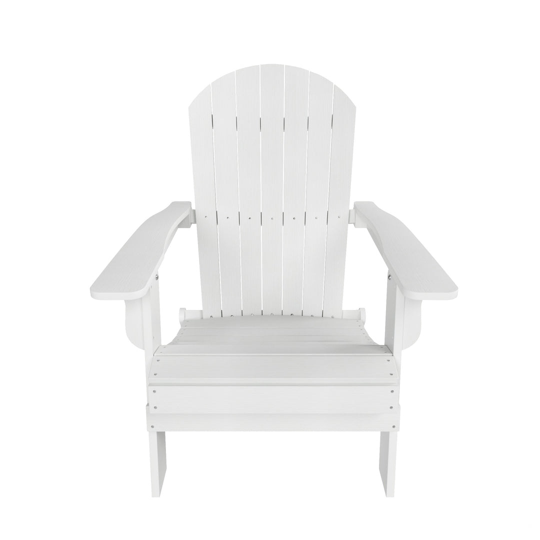 Tuscany HIPS 2-Piece Outdoor Folding Adirondack Chair With Side Table Set