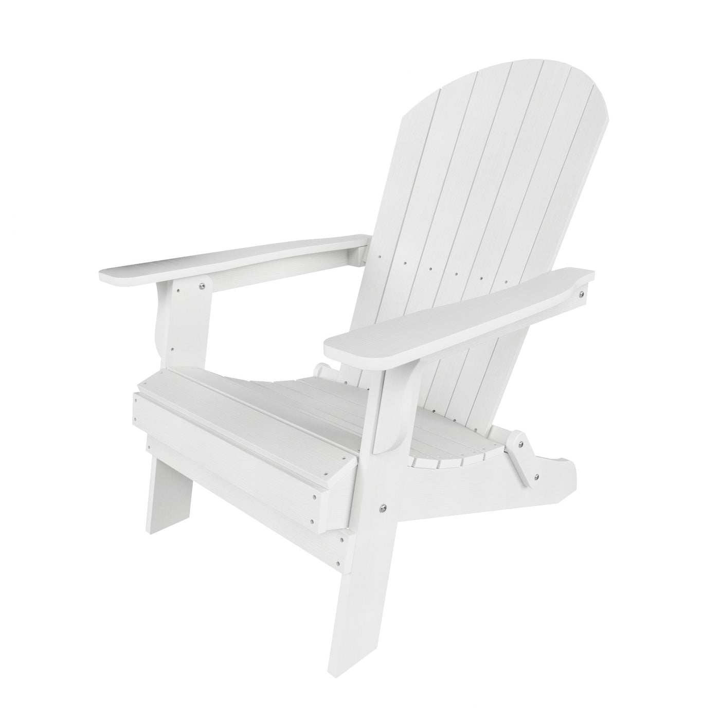 Tuscany HIPS 3-Piece Outdoor Folding Adirondack Chair With Side Table Set