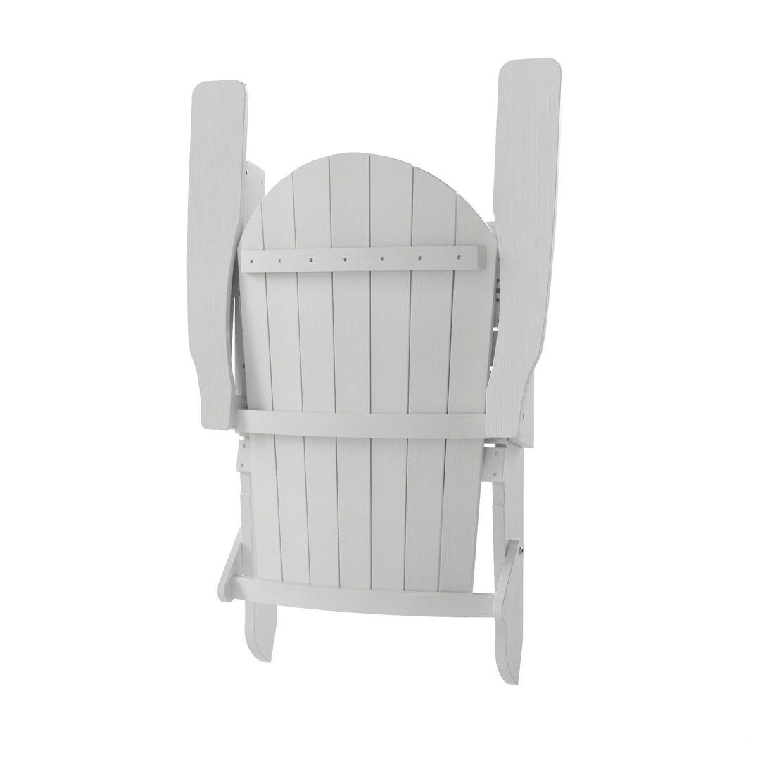 Tuscany HIPS 12-Piece Outdoor Folding Adirondack Chair With Side Table and Folding Ottoman Set