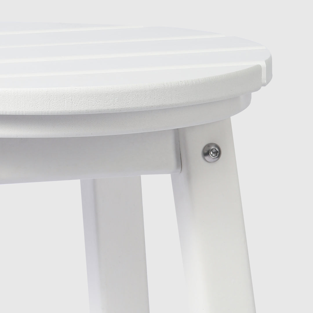 Malibu 24" HDPE Outdoor Patio Round Counter Height Bar Stool