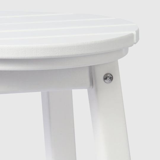 Malibu 24" HDPE Outdoor Patio Round Counter Height Bar Stool