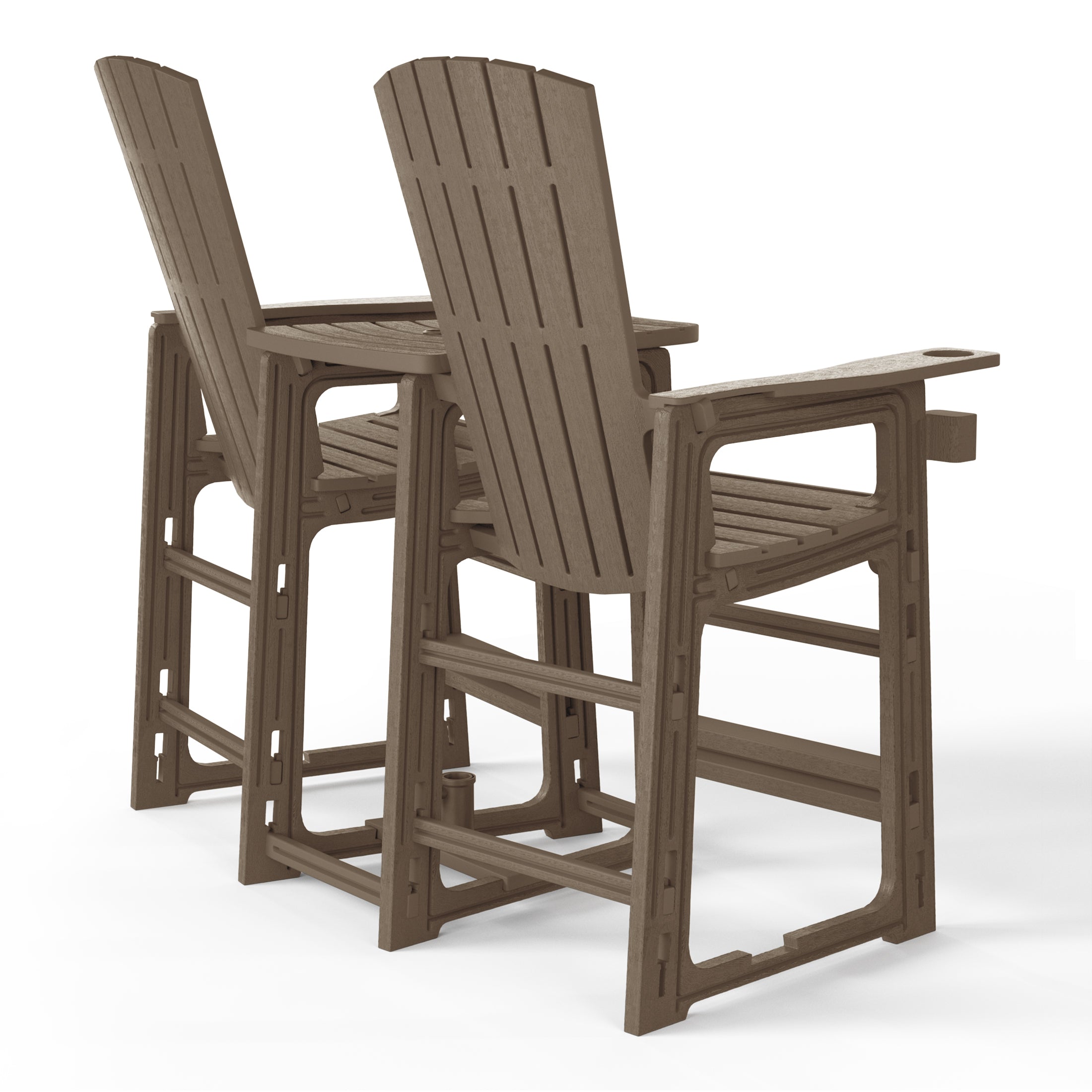 Azura Outdoor Tall Adirondack Chairs With Connecting Table Tray (Set of 2)