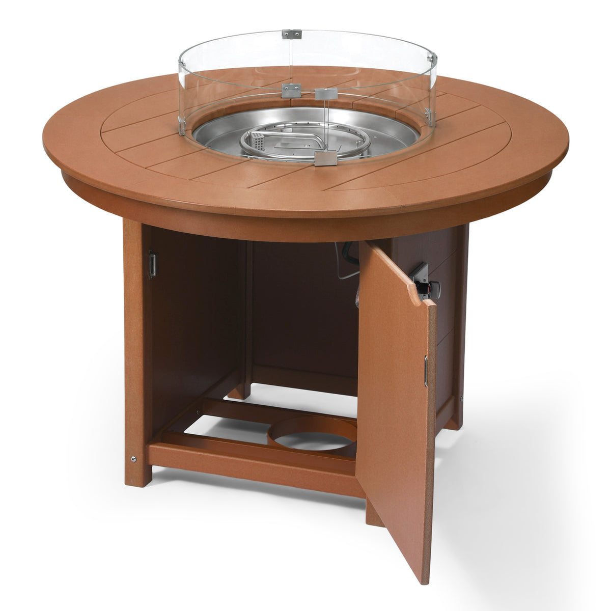 Helios 47" Modern Outdoor Patio Propane Gas Round Fire Pit Table