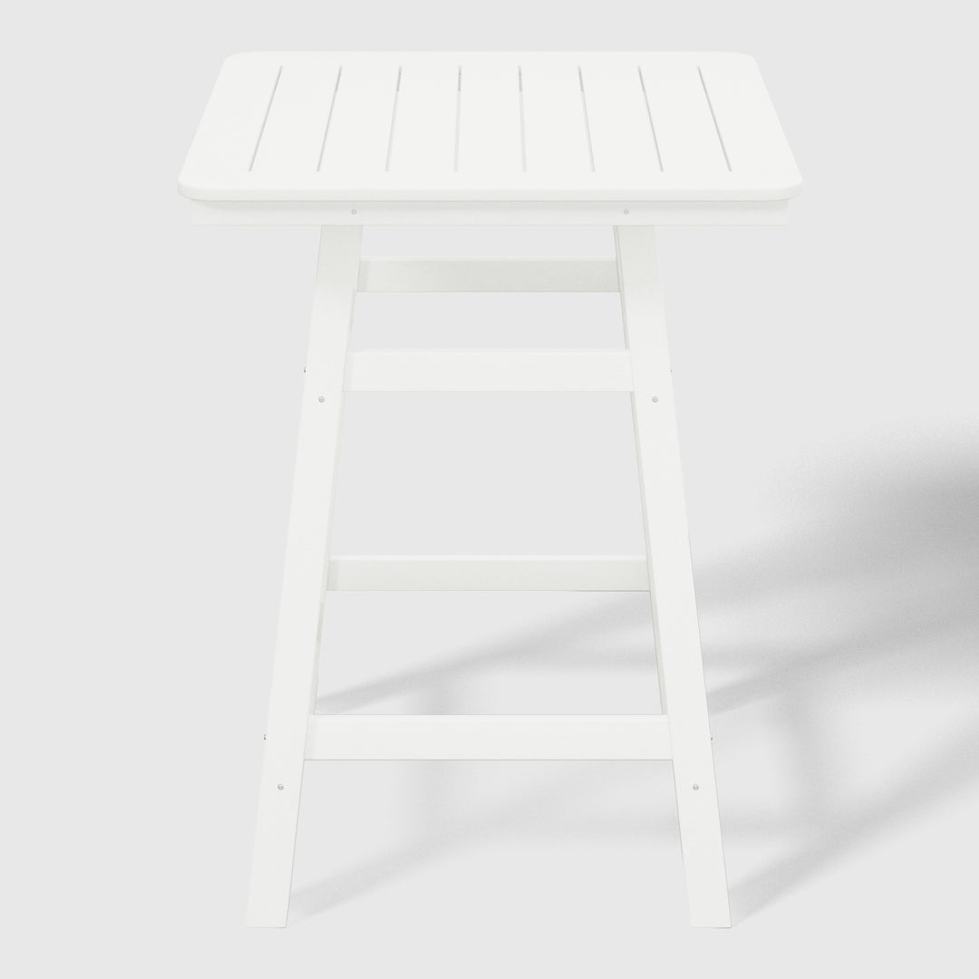 Malibu 30" Square Outdoor Patio Counter High Bistro Bar Table With Umbrella Hole