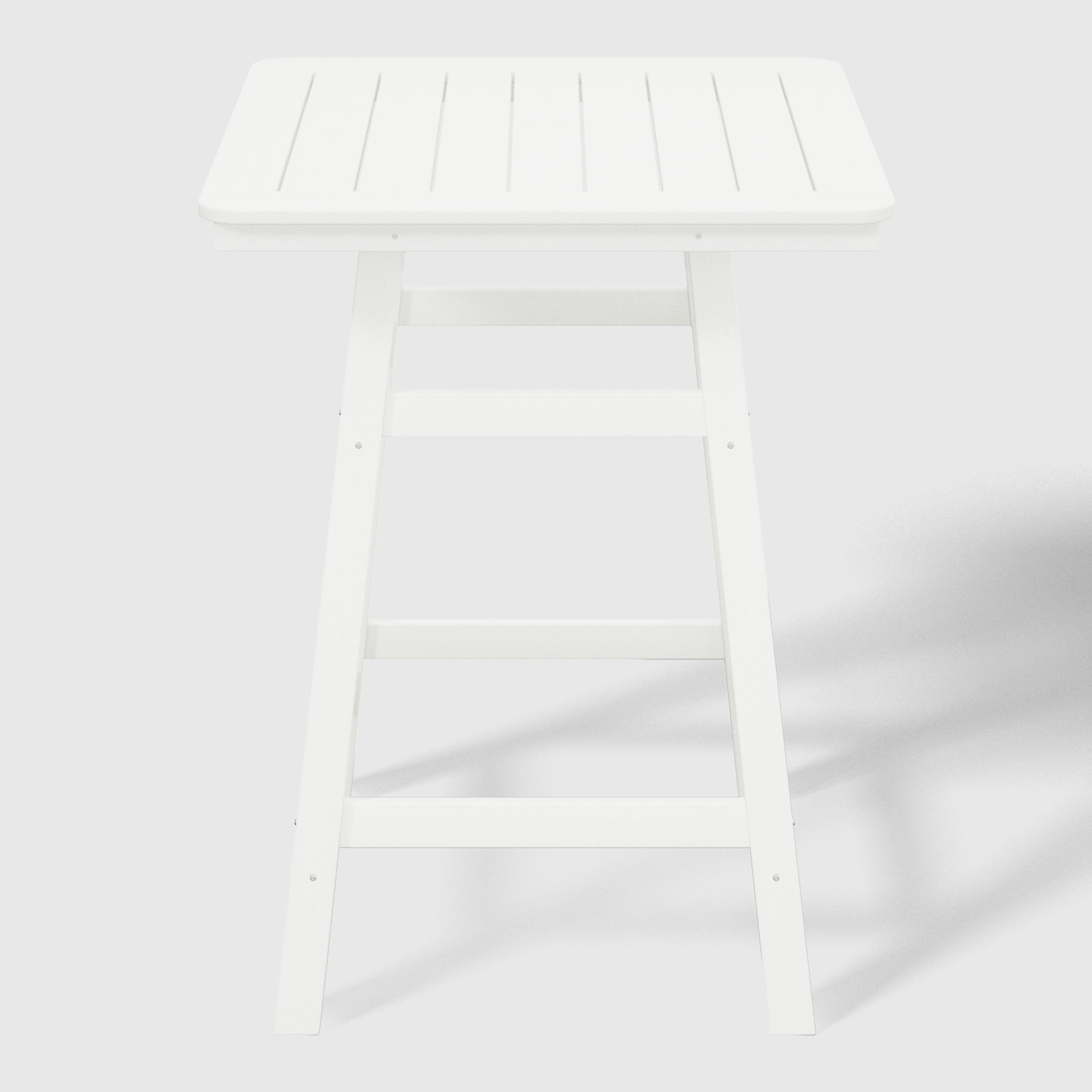 Malibu 30" Square Outdoor Patio Counter High Bistro Bar Table With Umbrella Hole
