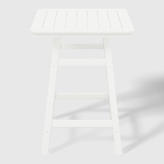 Malibu 30" Square Outdoor Patio Counter High Bistro Bar Table With Umbrella Hole