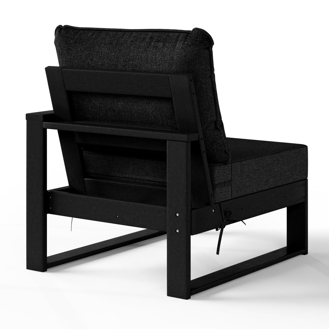 Outdoor Patio HDPE Right Arm Facing Sectional Corner Chair with Patio Cushions