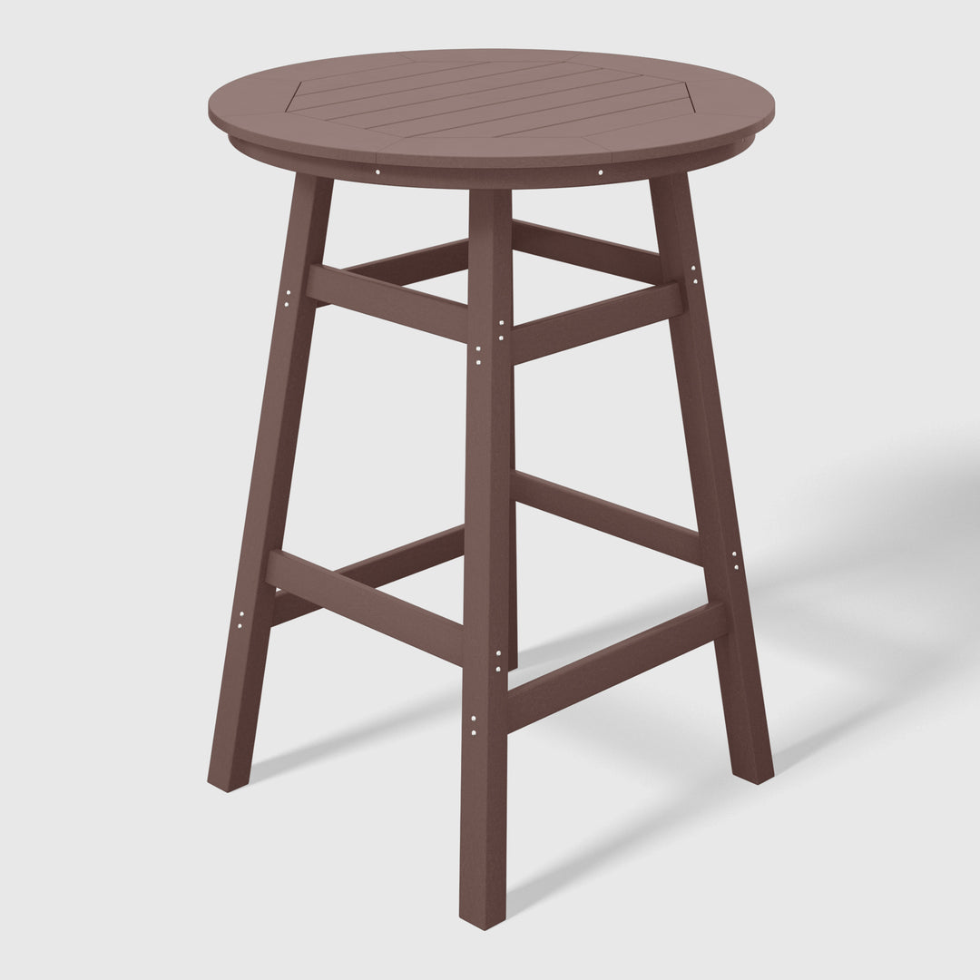 Malibu Outdoor 35" HDPE Round Patio Bar Height Table
