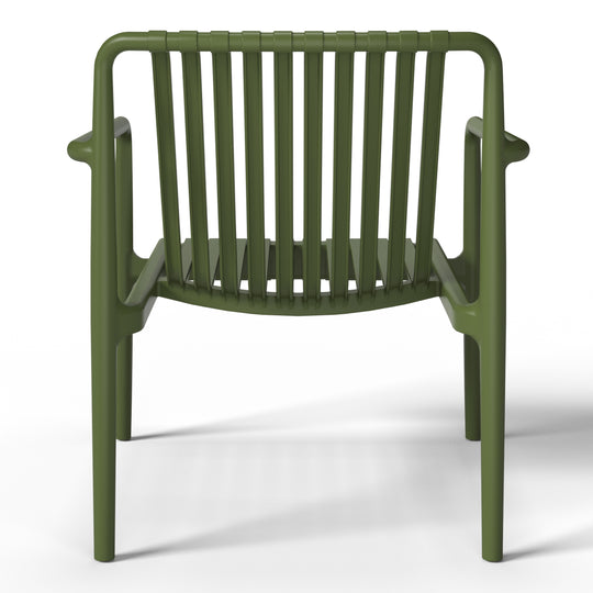 Playa Outdoor Modern Stackable Plastic Patio Club Armchairs (Set of 2)