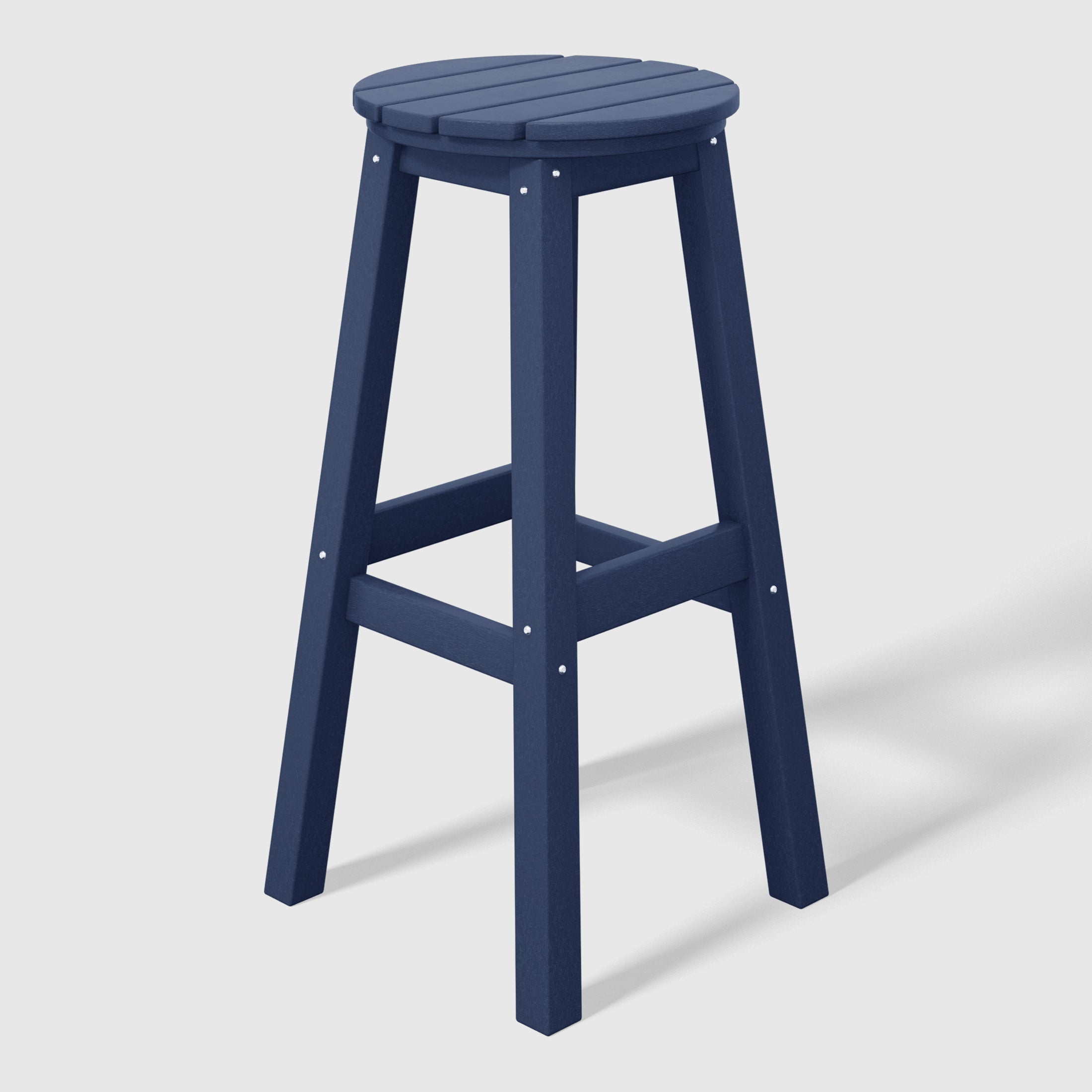 Malibu 29" HDPE Outdoor Patio Round Bar Stool Set of 2