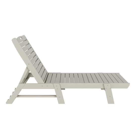 Malibu Adirondack Outdoor Patio Armless Chaise Lounge