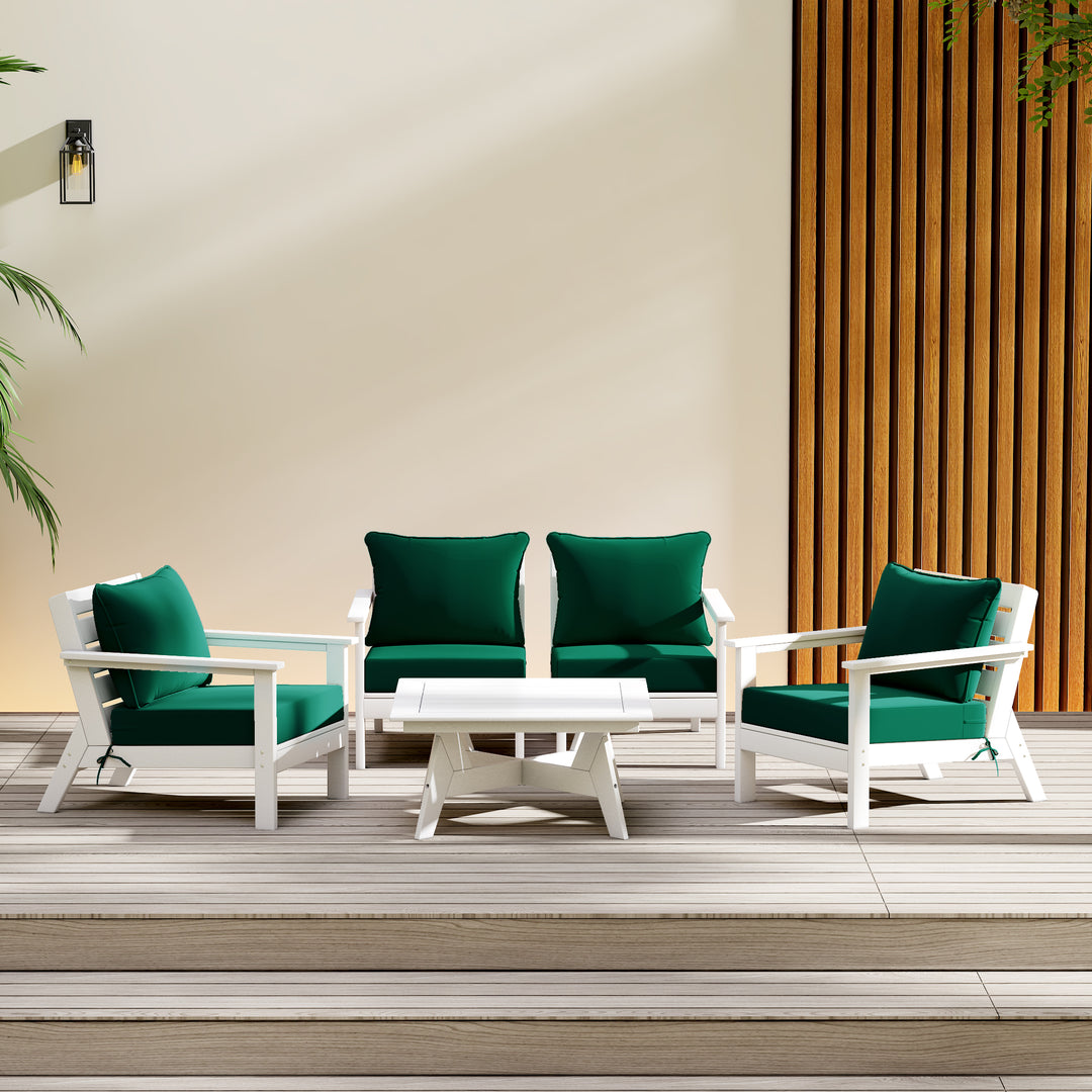 Avalon Outdoor 5-Piece Modular Sectional Patio Furniture Sofa Set