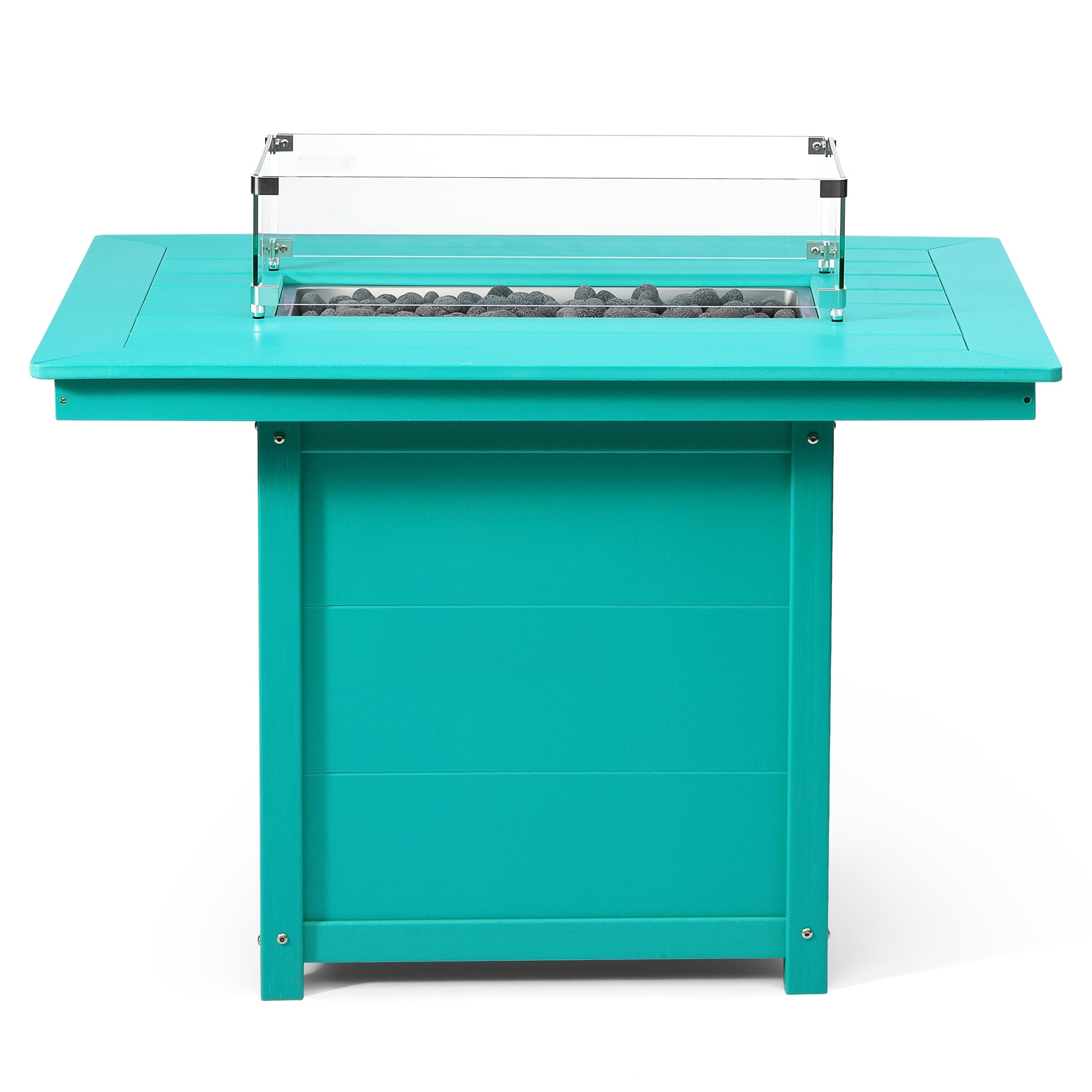 Helios 46" Modern Outdoor Patio Gas Propane Rectangular Fire Pit Table