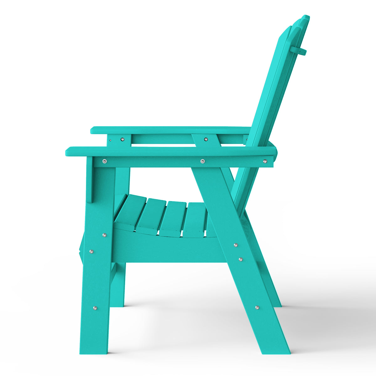 Dylan Outdoor Patio Shell-back Adirondack Dining Chair Weather Resistant