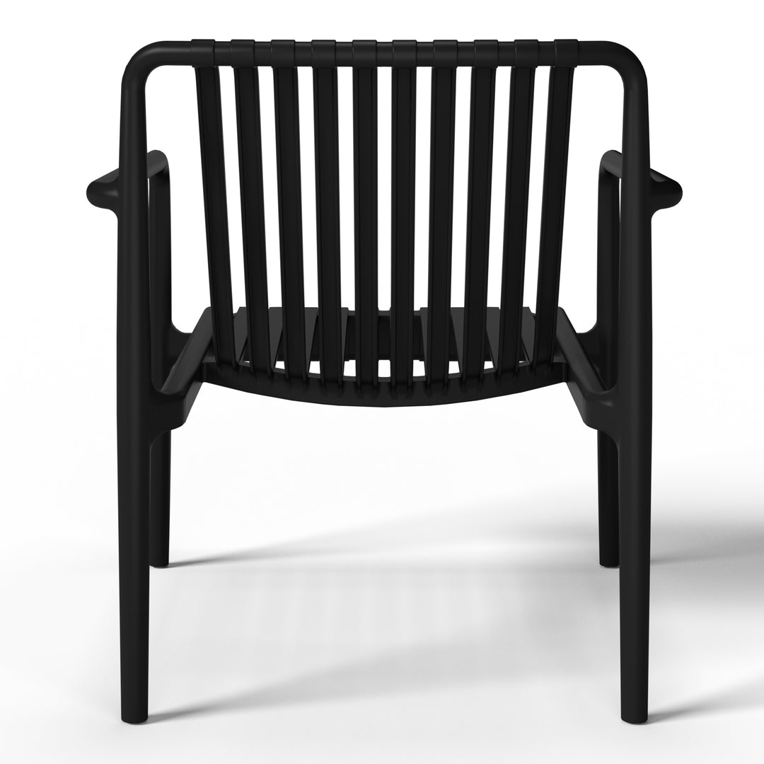 Playa Outdoor Modern Stackable Plastic Patio Club Armchairs (Set of 2)