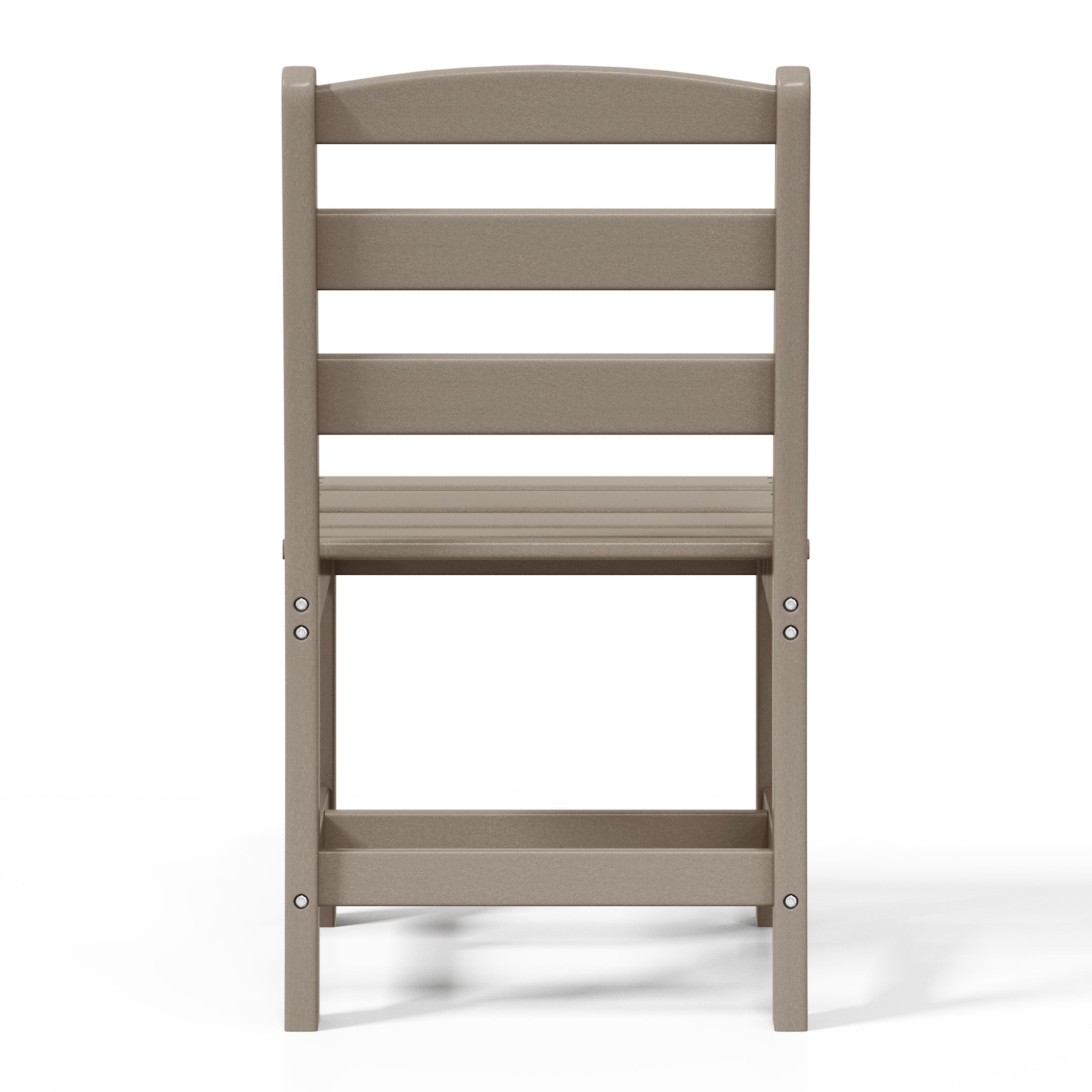 Ashore Outdoor HDPE Patio Classic Armless Dining Side Chair