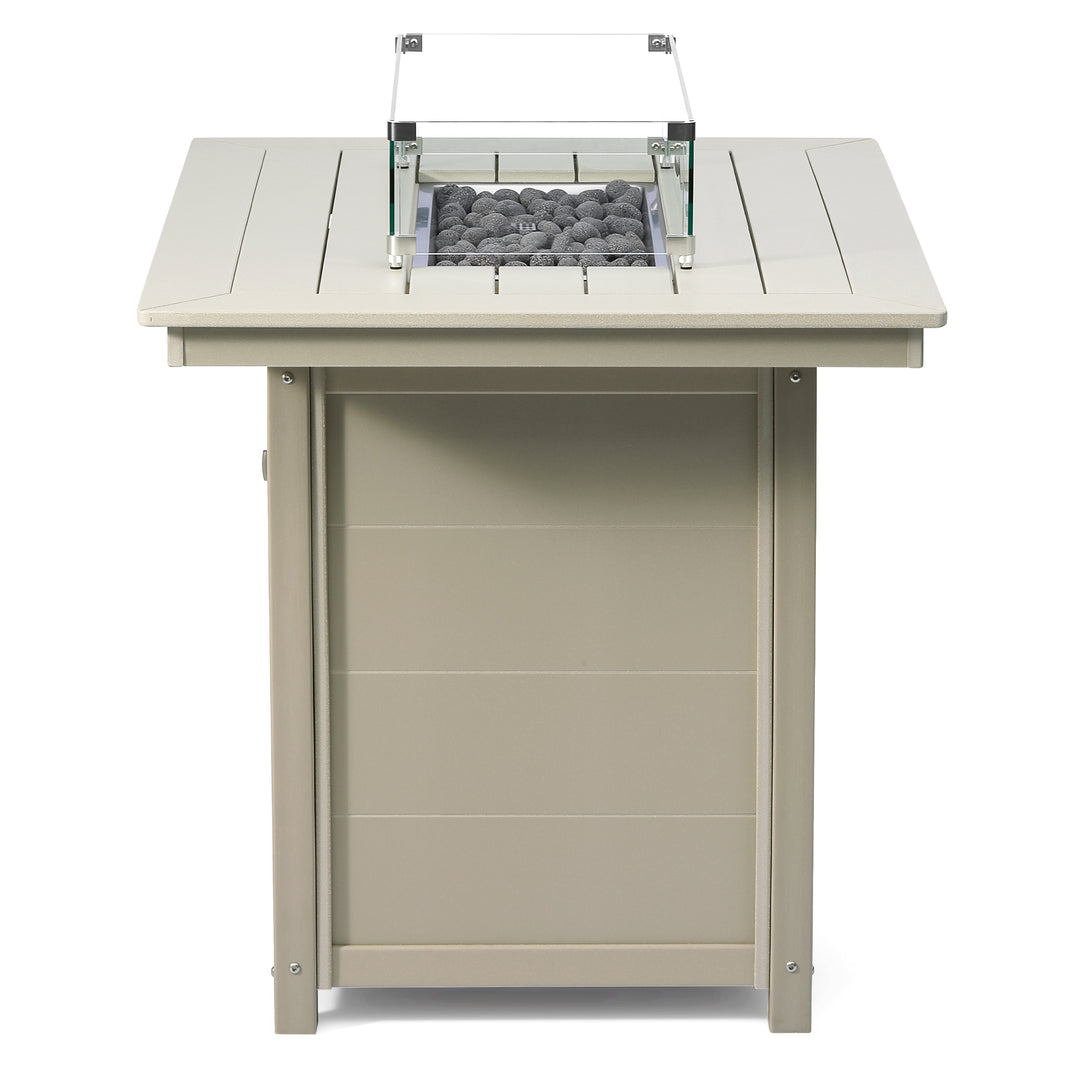 Helios 46" Modern Outdoor Patio Gas Propane Rectangle Fire Pit Table