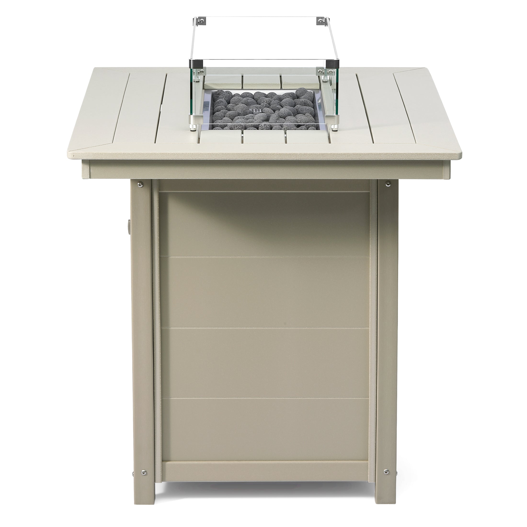 Helios 46" Modern Outdoor Patio Gas Propane Rectangle Fire Pit Table