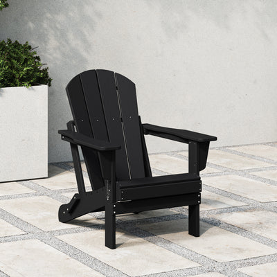 Malibu HDPE Outdoor Patio Folding Poly Adirondack Chair