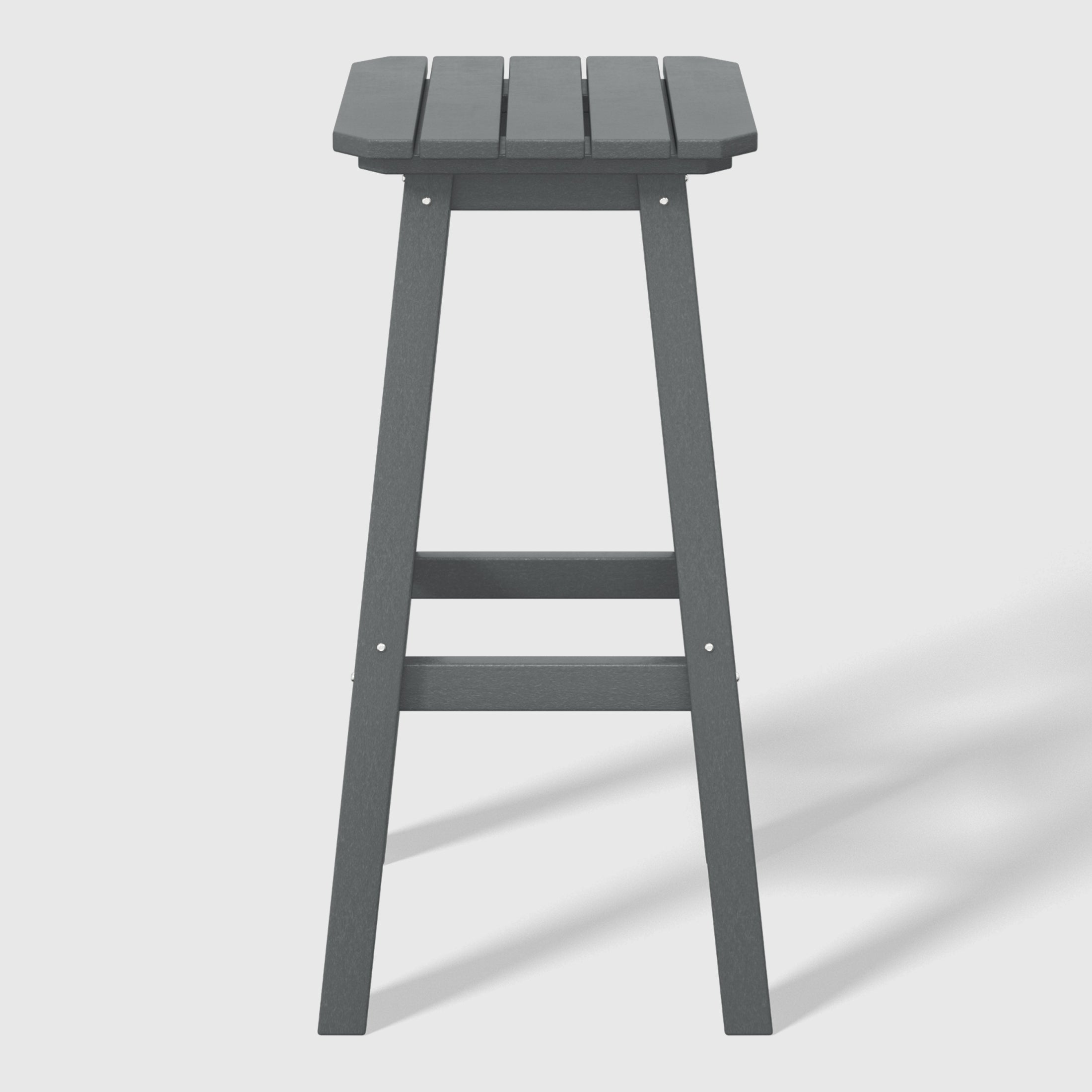 Malibu 29" HDPE Outdoor Patio Square Bar Stools (Set of 3)