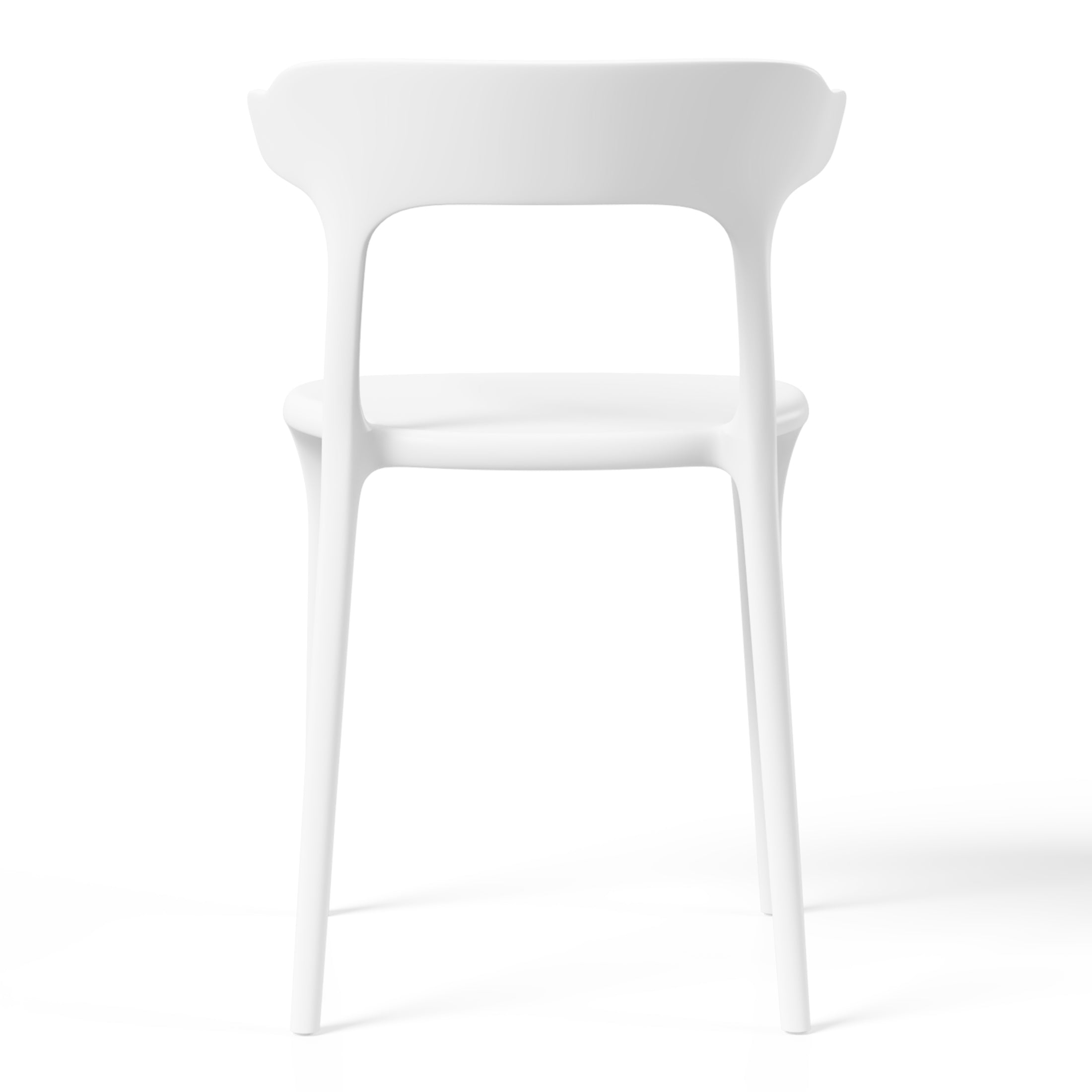 Playa Modern Stackable Resin Plastic Patio Dining Chair (Set of 2)