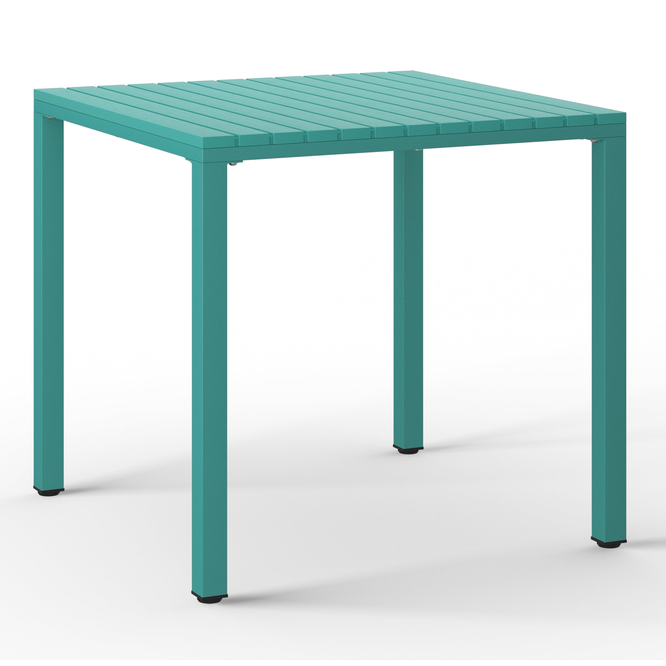 Playa 5-Piece Outdoor Metal Frame Dining Table Patio Set with Stackable Patio Dining Chairs