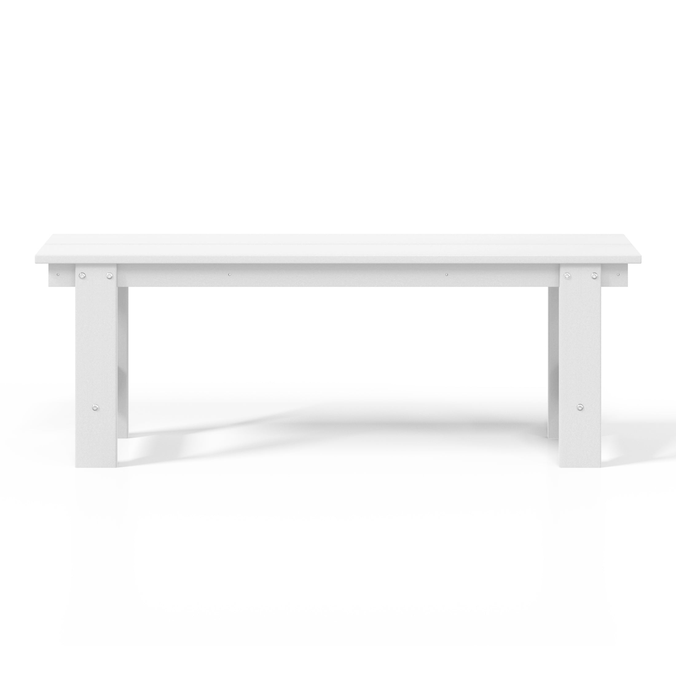 Ashore Outdoor HDPE 48" Modern Backless Patio Bench