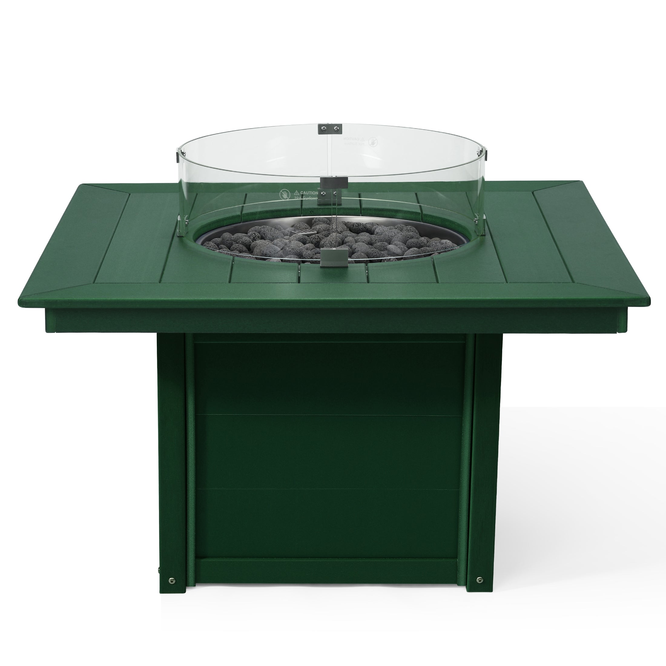 Helios 42" Modern Outdoor Patio Propane Square Fire Pit Table