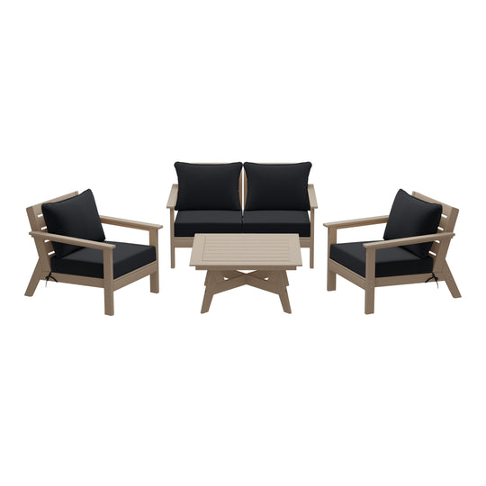 Avalon Outdoor 5-Piece Modular Sectional Patio Furniture Sofa Set