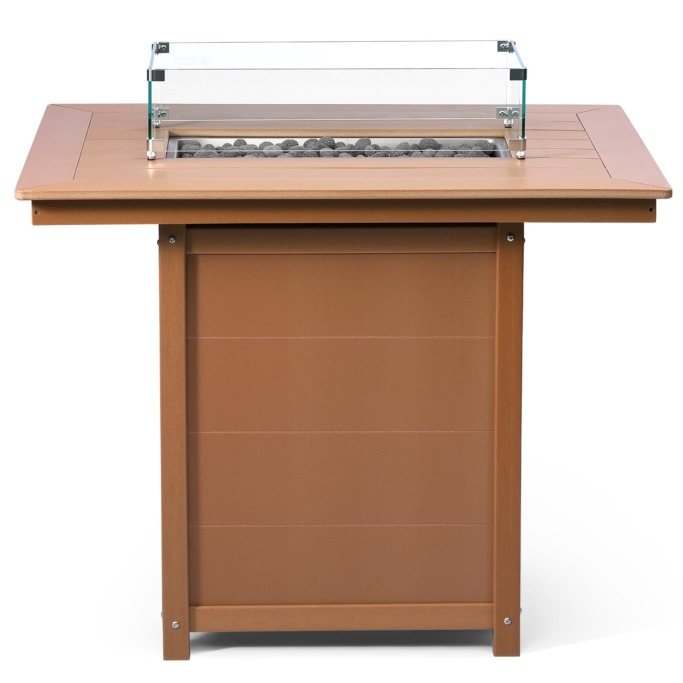 Helios 46" Modern Outdoor Patio Gas Propane Rectangle Fire Pit Table