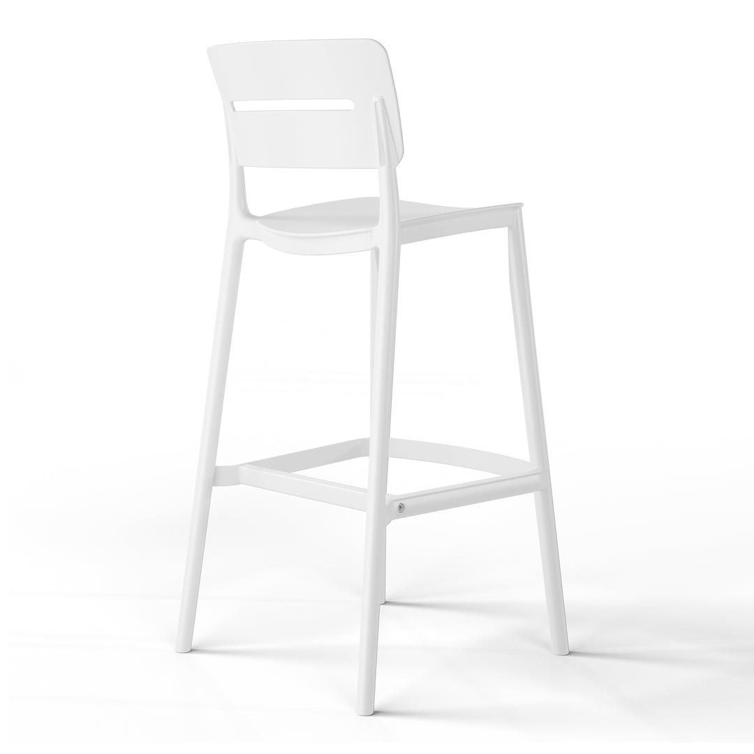 Playa Stackable Polypropylene Resin Plastic Outdoor Patio Bar Stools (Set of 2)