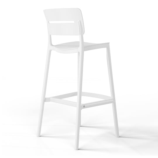 Playa Stackable Polypropylene Resin Plastic Outdoor Patio Bar Stools (Set of 2)