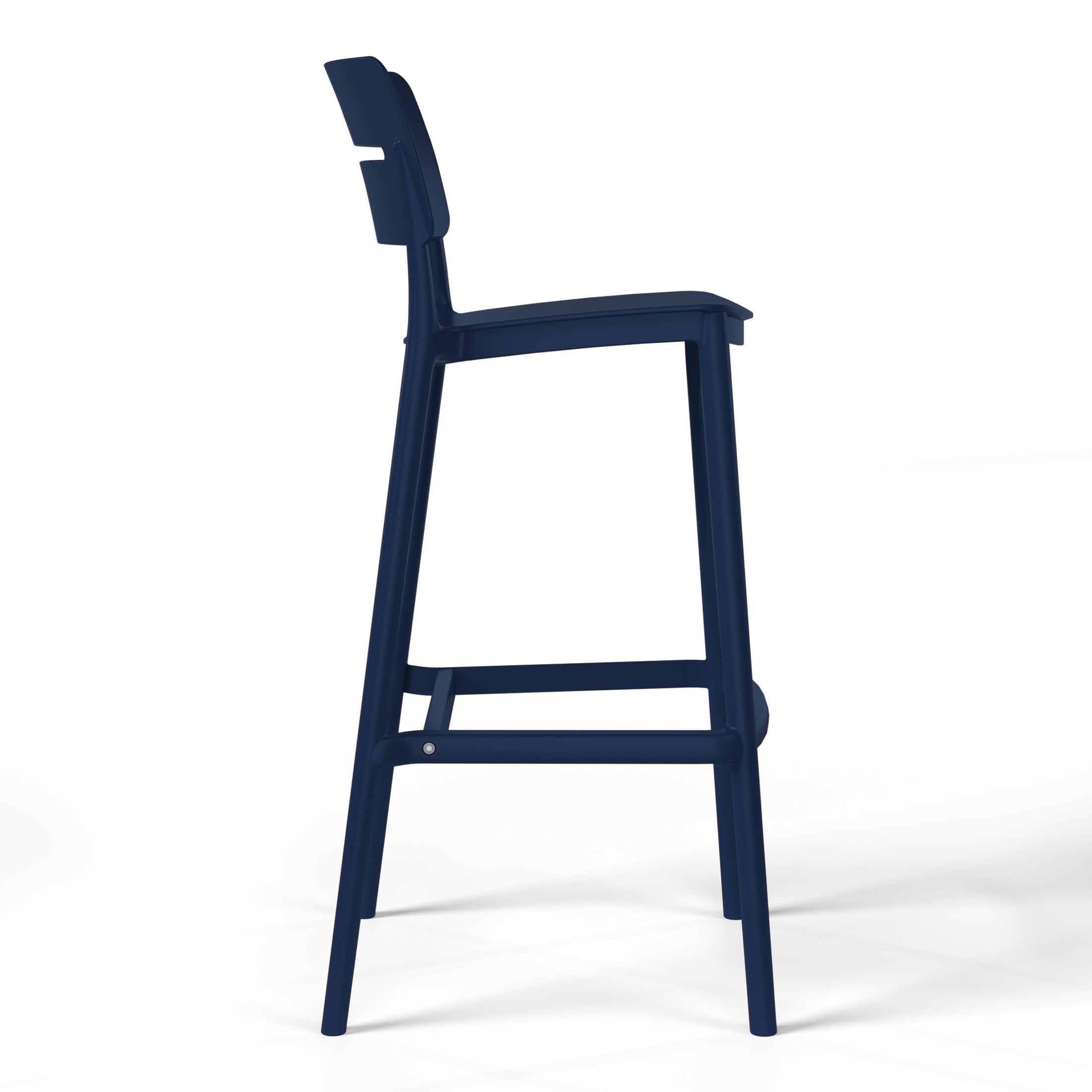 Playa Stackable Polypropylene Resin Plastic Outdoor Patio Bar Stools (Set of 2)