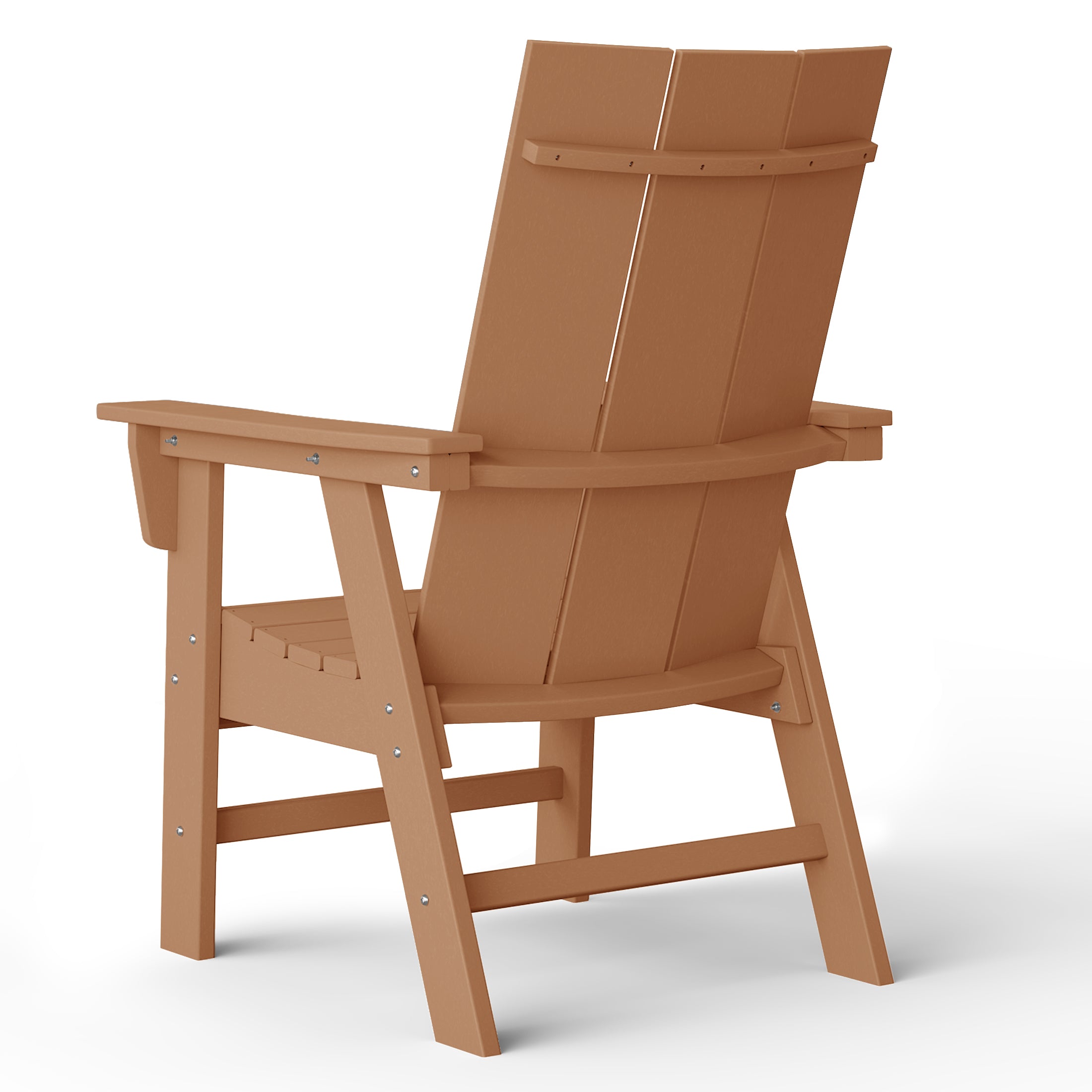 Ashore Outdoor Patio HDPE Plastic Modern Adirondack Dining Chair