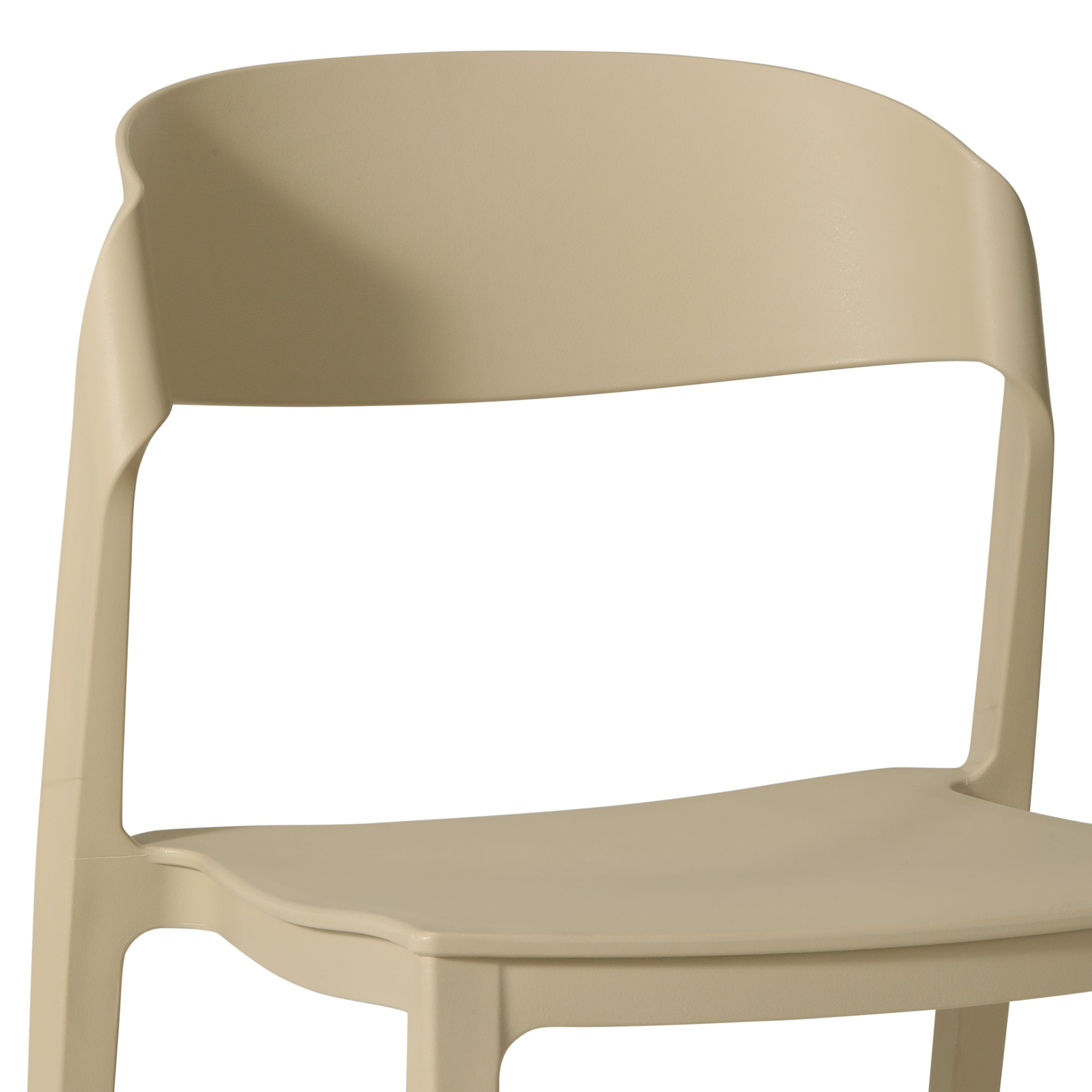 Playa Outdoor Modern Stackable Plastic Patio Bistro Dining Side Chairs (Set of 2)