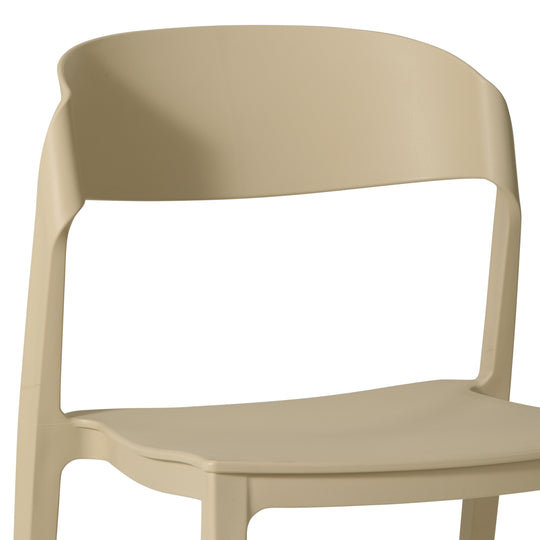 Playa Outdoor Modern Stackable Plastic Patio Bistro Dining Side Chairs (Set of 2)