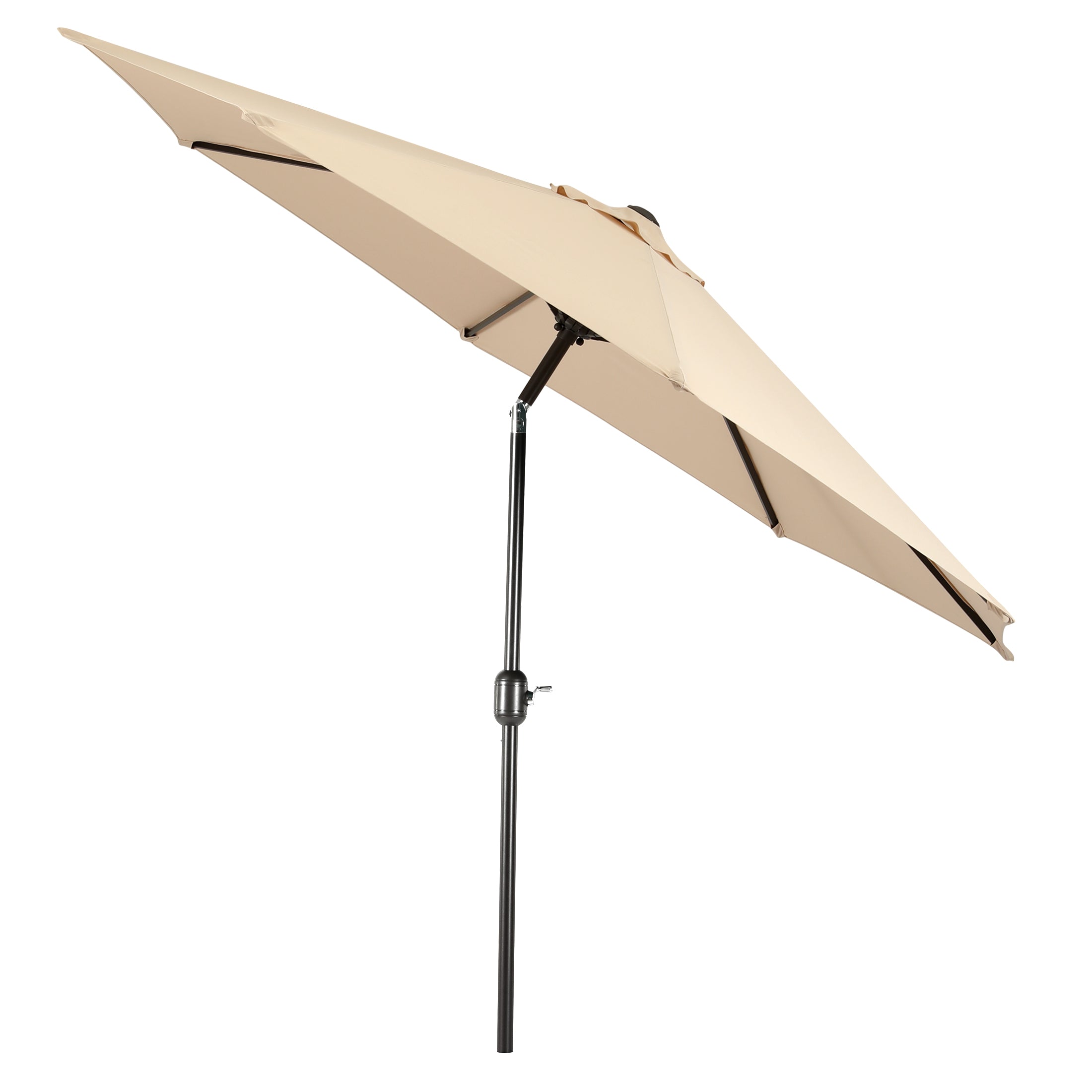 Paolo 9 ft. Patio Table Umbrella with Bronze color round free standing weight base kit