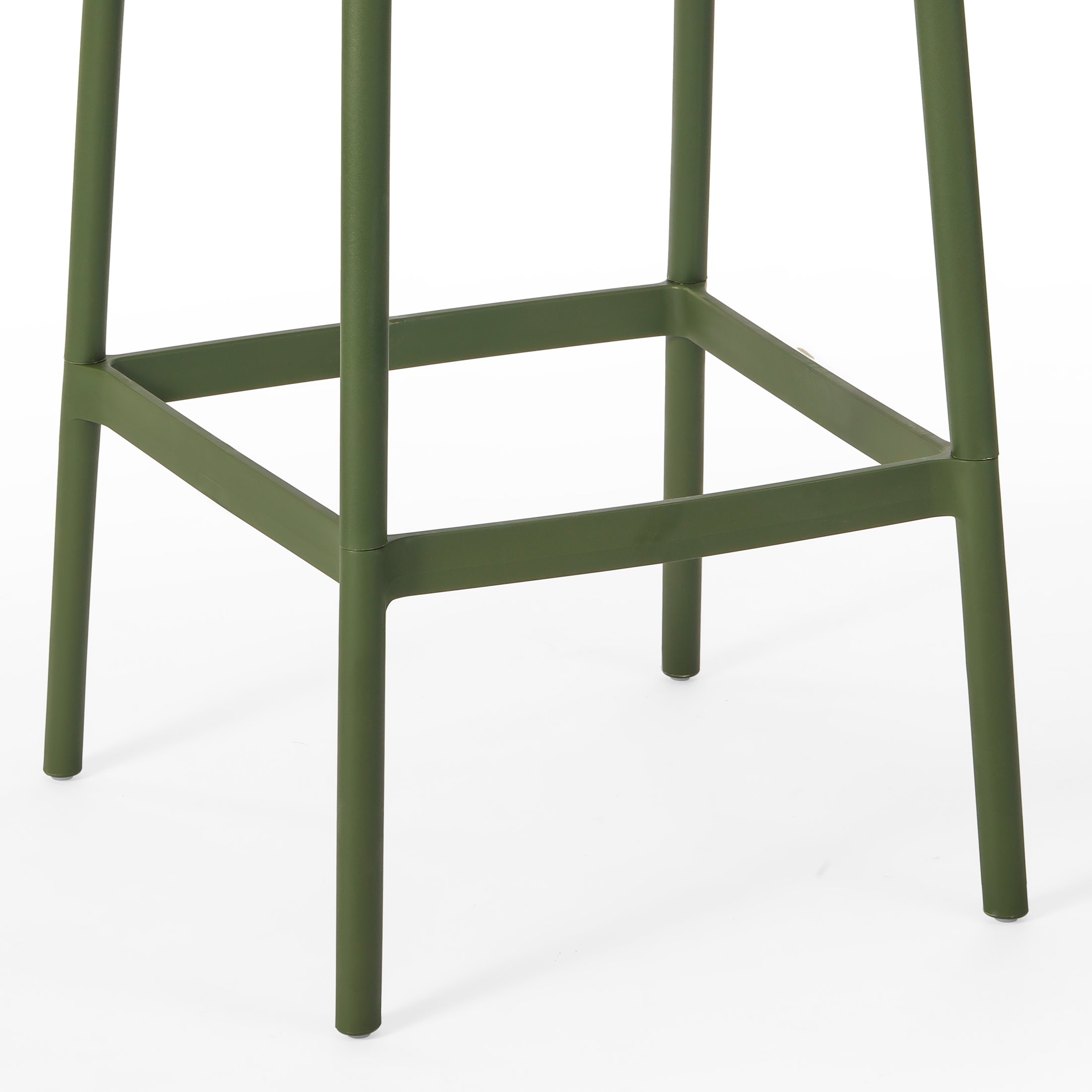 Playa 29.5" Outdoor Modern Polypropylene Plastic Patio Bar Height Stools (Set of 2)