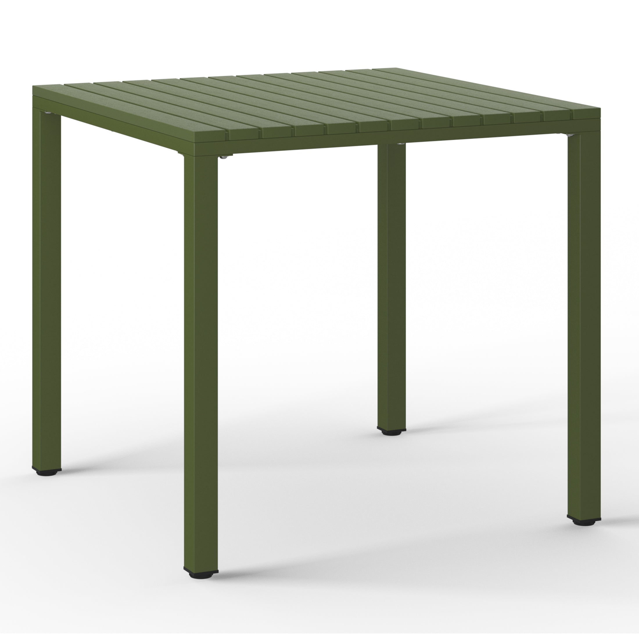 Playa 5-Piece Outdoor Metal Frame Dining Table Patio Set with Stackable Patio Dining Chairs