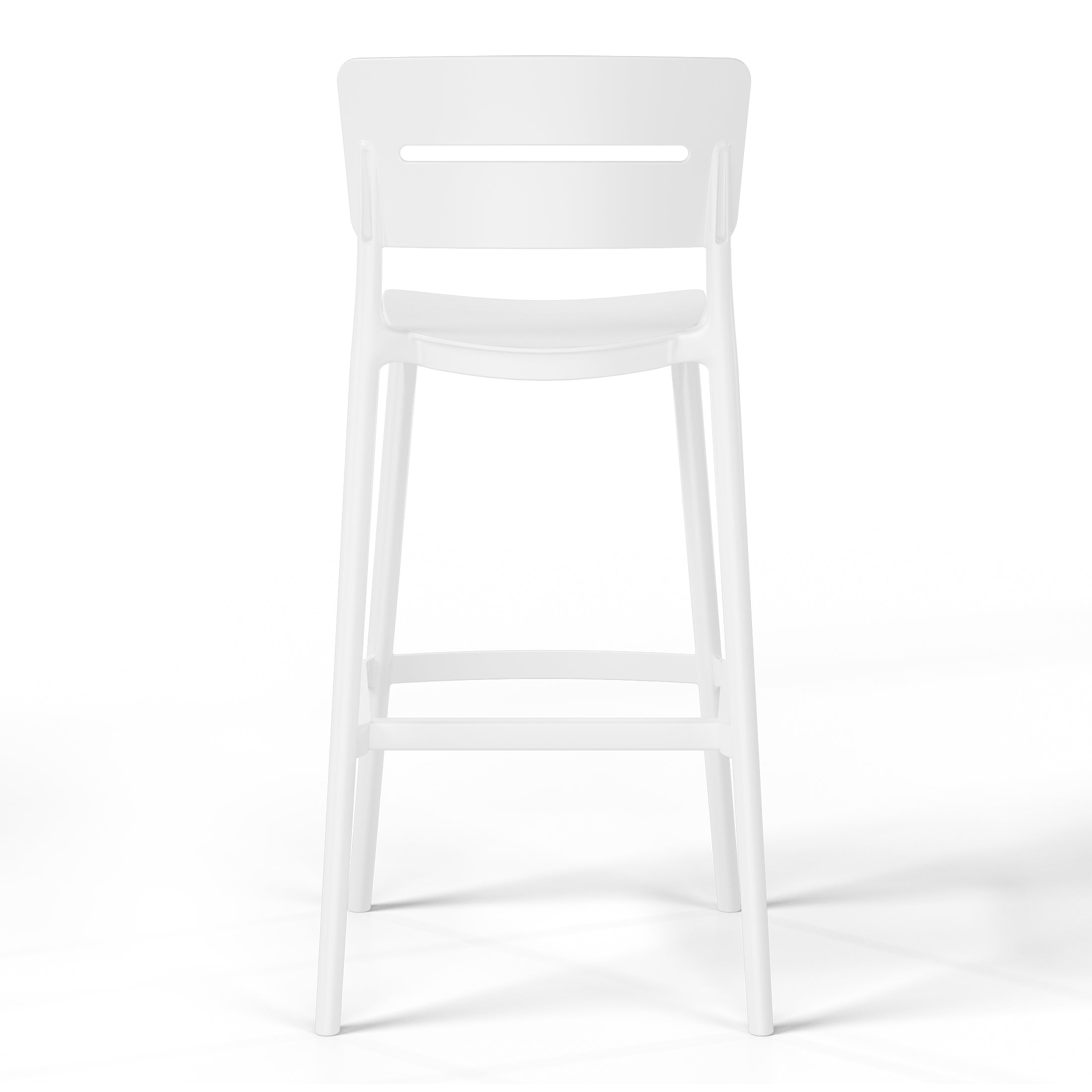 Playa Stackable Polypropylene Resin Plastic Outdoor Patio Bar Stools (Set of 2)