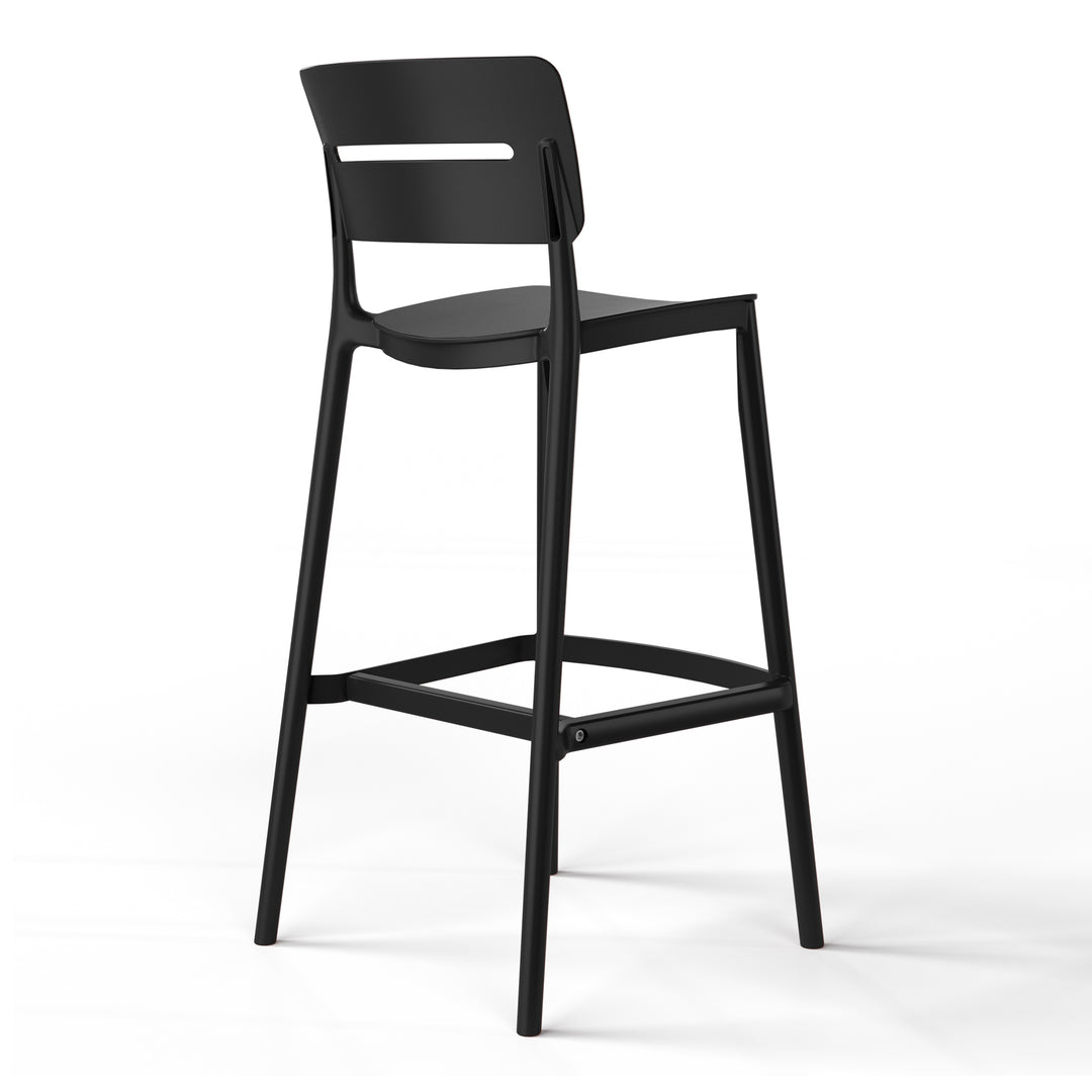 Playa Stackable Polypropylene Resin Plastic Outdoor Patio Bar Stools (Set of 2)