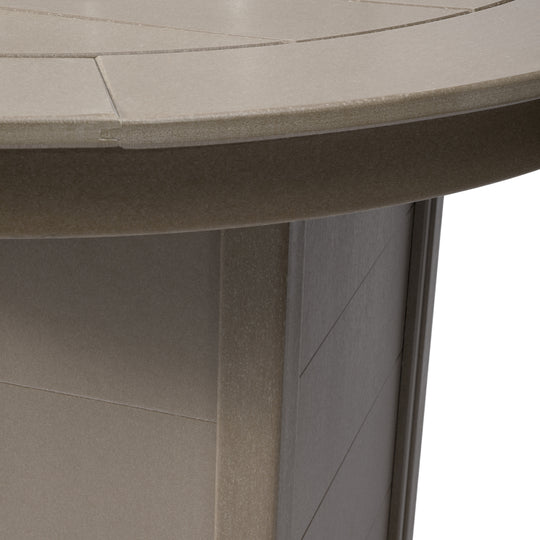Helios 47" Modern Outdoor Patio Propane Round Counter Height Fire Pit Table