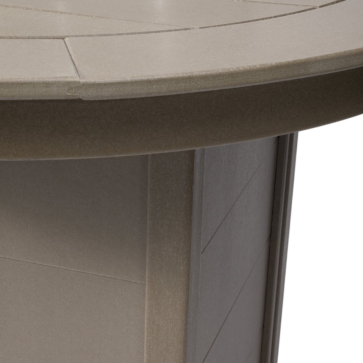 Helios 47" Modern Outdoor Patio Propane Round Counter Height Fire Pit Table