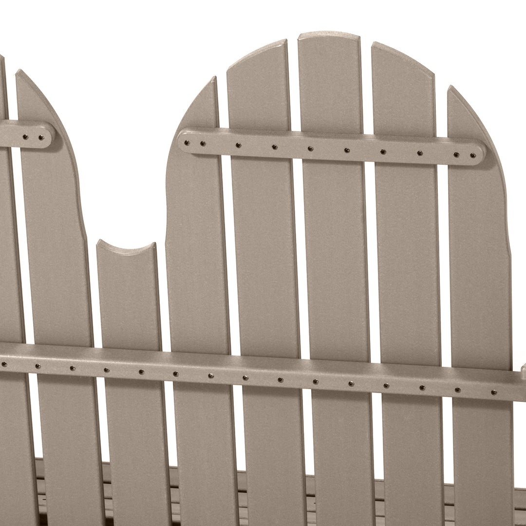 St. Augustine 4ft Outdoor HDPE Poly Farmhouse Hanging Porch Swing With Cup Holders