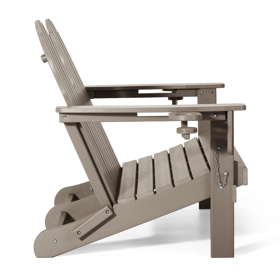 St. Augustine Outdoor Patio 49" HDPE Folding Adirondack Garden Bench