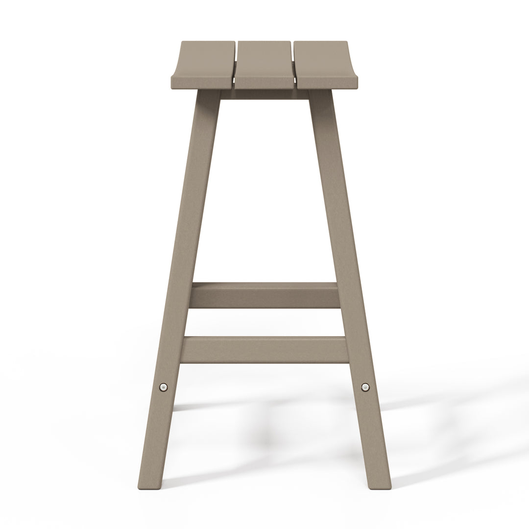 Malibu 24" HDPE Outdoor Patio Counter Height Bar Stool