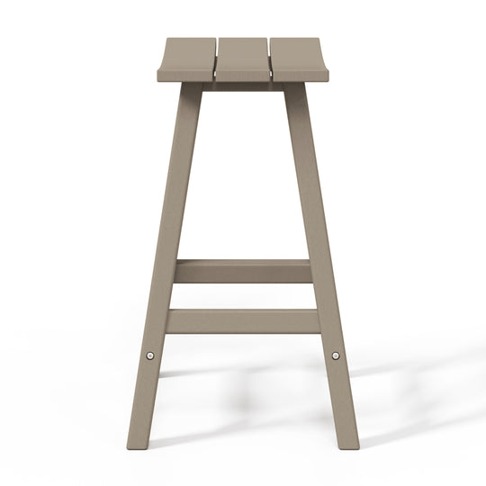 Malibu 24" HDPE Outdoor Patio Counter Height Bar Stool