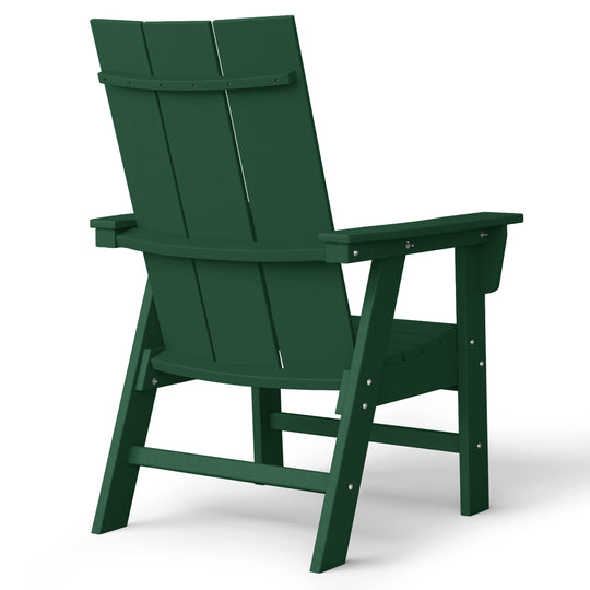 Ashore Outdoor Patio HDPE Plastic Modern Adirondack Dining Chair